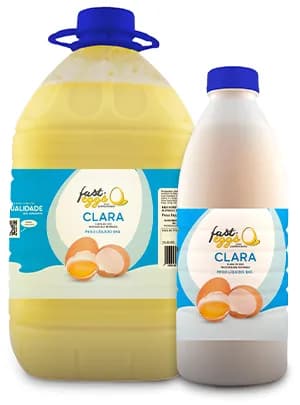 Embalagens de Clara Líquida Pasteurizada Fast Eggs