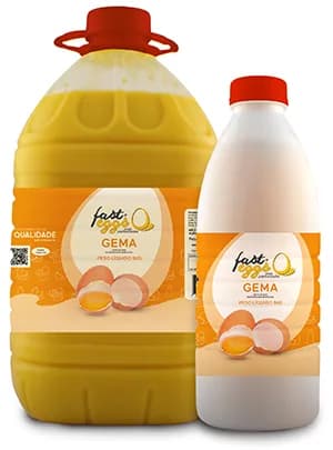 Embalagens de Gema Líquida Pasteurizada Fast Eggs