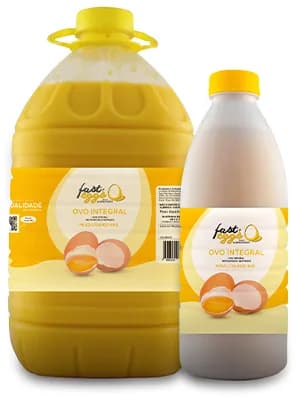 Embalagens de Ovo Líquido Integral Pasteurizado Fast Eggs